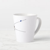 Tasse Latte Papillon rare sur le poème coquillage Murex décoll (Angle droit)