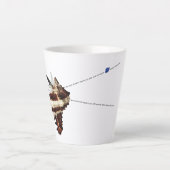 Tasse Latte Papillon rare sur le poème coquillage Murex décoll (Devant)