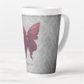Tasse Latte Papillon rouge à bijoux (Angle droit)