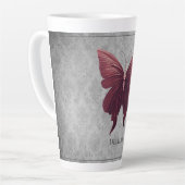 Tasse Latte Papillon rouge à bijoux (Angle gauche)