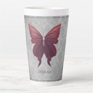Tasse Latte Papillon rouge à bijoux