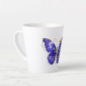 Tasse Latte Papillon saphir à fleurs (Angle gauche)
