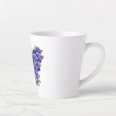 Tasse Latte Papillon saphir à fleurs (Droite)