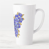 Tasse Latte Papillon saphir à fleurs (Droite)