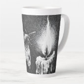Tasse Latte Papillon vers la Flamme — par BurnsInHell (Angle droit)
