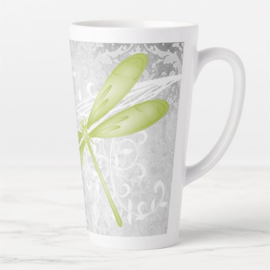 Tasse Latte Papillon vert en latte personnalisée (Droite)