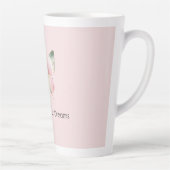 Tasse Latte Papillon Vert Rose Blanc Menthe (Droite)