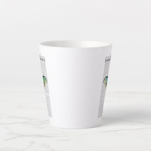 Tasse Latte Papillon vibrant (Devant)