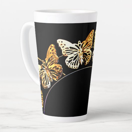 Tasse Latte Papillons (Angle gauche)