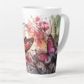 Tasse Latte Papillons (Angle droit)