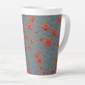 Tasse Latte Papillons bleus (Angle droit)