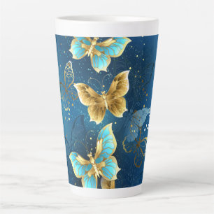Tasse Latte Papillons dorés