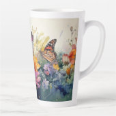 Tasse Latte Papillons et fleurs (Droite)