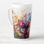Tasse Latte Papillons et fleurs (Angle gauche)