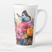 Tasse Latte Papillons et fleurs (Droite)