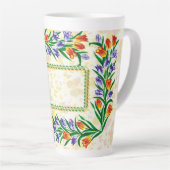 Tasse Latte papillons et fleurs (Angle droit)