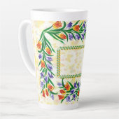 Tasse Latte papillons et fleurs (Angle gauche)