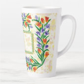 Tasse Latte papillons et fleurs (Droite)