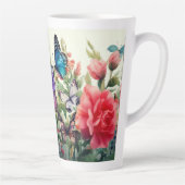 Tasse Latte Papillons et fleurs (Droite)