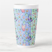 Tasse Latte Papillons Linéaire Gradient Arrière - plan Motif (Devant)