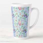 Tasse Latte Papillons Linéaire Gradient Arrière - plan Motif (Droite)