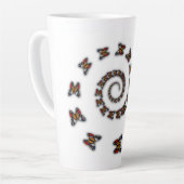 Tasse Latte Papillons spiraux (Angle gauche)