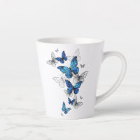 Papillons volants bleus Morpho
