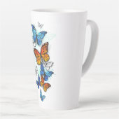Tasse Latte Papillons volants Morpho et Monarch (Angle droit)