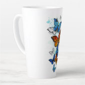 Tasse Latte Papillons volants Morpho et Monarch (Angle gauche)