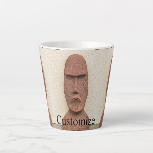 Tasse Latte Pâques Île Moai Head Thunder Cove (Devant)