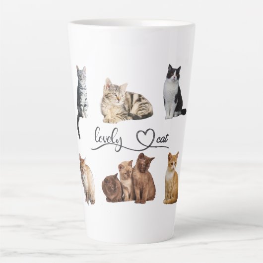 Tasse Latte paquet de chats, paquet de chats amusants (Devant)
