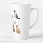 Tasse Latte paquet de chats, paquet de chats amusants (Droite)