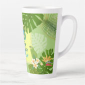 Tasse Latte Paradis tropical annuel vert d'anniversaire (Droite)