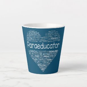 Tasse Latte Paraéducateur Enseignant du coeur Paraprofessionne