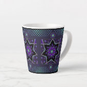 Tasse Latte Parapluie violet & coeurs .7 (Angle droit)