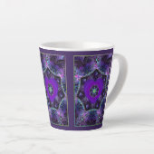 Tasse Latte Parapluie violet & coeurs .7 (Angle droit)