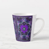 Tasse Latte Parapluie violet & coeurs .7 (Droite)
