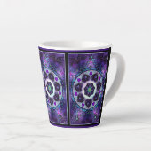 Tasse Latte Parapluie violet & coeurs .7 (Angle droit)
