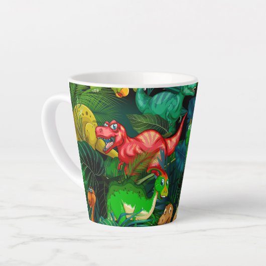 Tasse Latte Parc des dinosaures (Angle gauche)