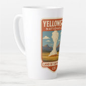 Tasse Latte Parc national de Yellowstone Grand Canyon Voyage (Angle gauche)