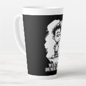 Tasse Latte Parce que tu es bête – Motif de déclaration ironiq (Angle gauche)