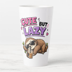 Tasse Latte Paresseux mignon mais paresseux avec café glacé