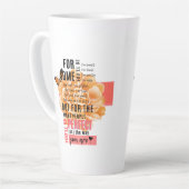 Tasse Latte Parfait comme vous êtes illustré citation (Angle gauche)