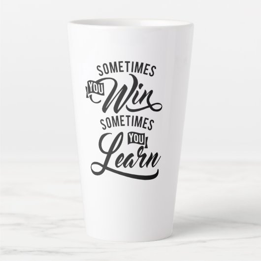 Tasse Latte Parfois, tu gagnes. Formule (Devant)