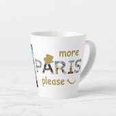 Tasse Latte Paris Attractions Plus Paris S'il vous plaît Parti (Angle droit)