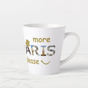 Tasse Latte Paris Attractions Plus Paris S'il vous plaît Parti