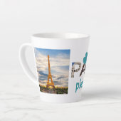 Tasse Latte Paris Attractions Plus Paris S'il vous plaît Parti (Angle gauche)
