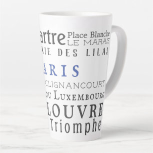 Tasse Latte Paris et ses monuments