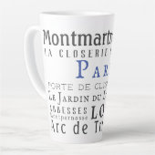 Tasse Latte Paris et ses monuments (Angle gauche)