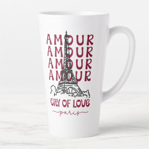 Tasse Latte Paris Ville d'Amour – Tour Eiffel
